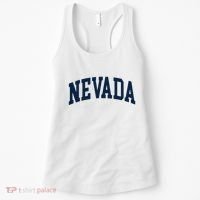 Nevada Usa Varsity Style Blue Text Women's Tank Top thumb 0