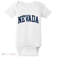 Nevada Usa Varsity Style Blue Text Baby Bodysuit thumb 0