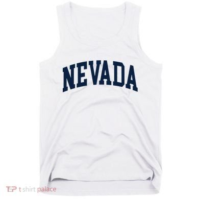 Nevada Usa Varsity Style Blue Text Tank Top