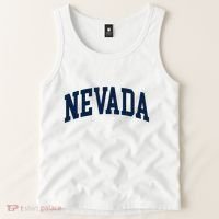 Nevada Usa Varsity Style Blue Text Tank Top thumb 2