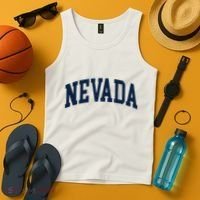 Nevada Usa Varsity Style Blue Text Tank Top thumb 4