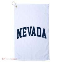 Nevada Usa Varsity Style Blue Text Golf Towel thumb 0