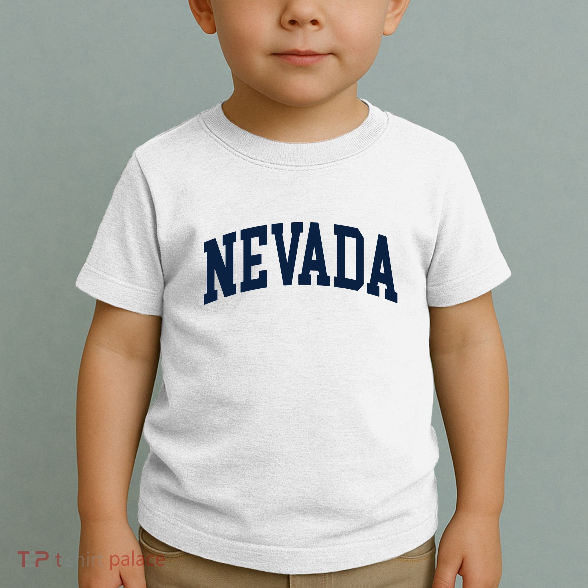 Nevada Usa Varsity Style Blue Text Toddler T-Shirt