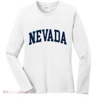 Nevada Usa Varsity Style Blue Text Women's Long Sleeve Shirt thumb 0