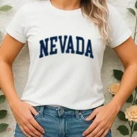 Nevada Usa Varsity Style Blue Text Women's T-Shirt thumb 2