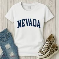 Nevada Usa Varsity Style Blue Text Women's T-Shirt thumb 3