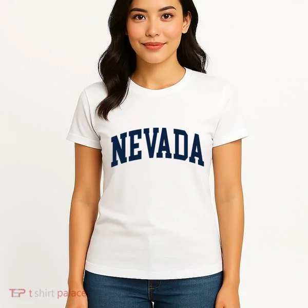 Nevada Usa Varsity Style Blue Text Women's T-Shirt
