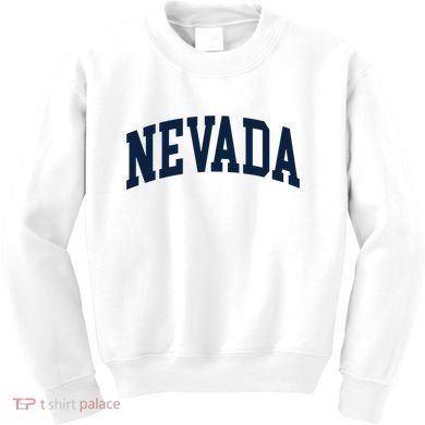 Nevada Usa Varsity Style Blue Text Kids Sweatshirt