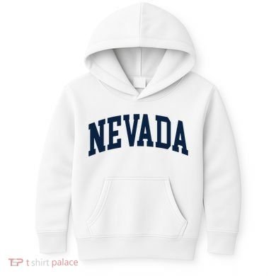 Nevada Usa Varsity Style Blue Text Kids Hoodie
