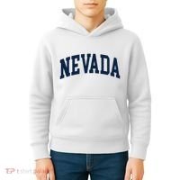 Nevada Usa Varsity Style Blue Text Kids Hoodie thumb 4