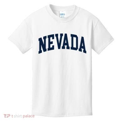 Nevada Usa Varsity Style Blue Text Kids T-Shirt