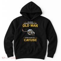 Never Underestimate Who Flew Hughes Oh 6 Cayuse Helicopter Hoodie thumb 0