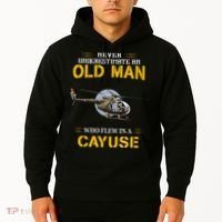 Never Underestimate Who Flew Hughes Oh 6 Cayuse Helicopter Hoodie thumb 2