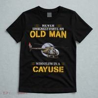 Never Underestimate Who Flew Hughes Oh 6 Cayuse Helicopter T-Shirt thumb 5