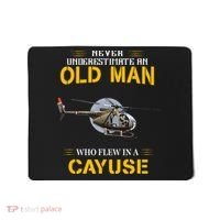 Never Underestimate Who Flew Hughes Oh 6 Cayuse Helicopter Mousepad thumb 0
