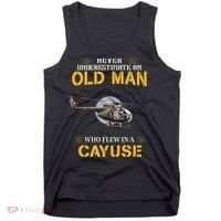 Never Underestimate Who Flew Hughes Oh 6 Cayuse Helicopter Tank Top thumb 0