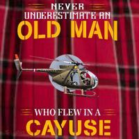 Never Underestimate Who Flew Hughes Oh 6 Cayuse Helicopter Men's Flannel Plaid Pajama Pants thumb 2