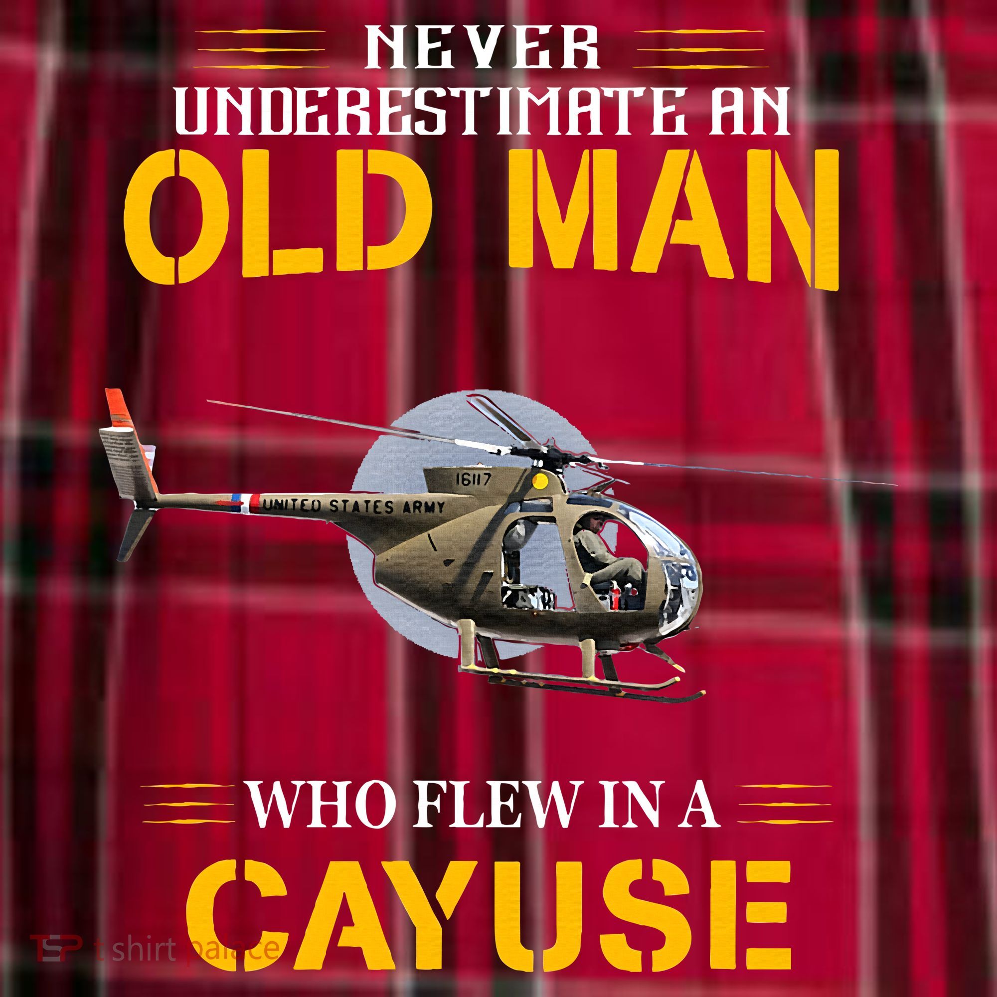 Never Underestimate Who Flew Hughes Oh 6 Cayuse Helicopter Men's Flannel Plaid Pajama Pants