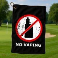 No Vaping Anti Vape Golf Towel thumb 1