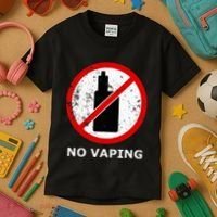 No Vaping Anti Vape Kids T-Shirt thumb 3