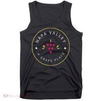 Napa Valley A Grape Place Wine Country Souvenir Tank Top thumb 0