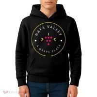 Napa Valley A Grape Place Wine Country Souvenir Kids Hoodie thumb 4