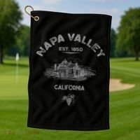 Napa Valley California Winery Souvenir Golf Towel thumb 1