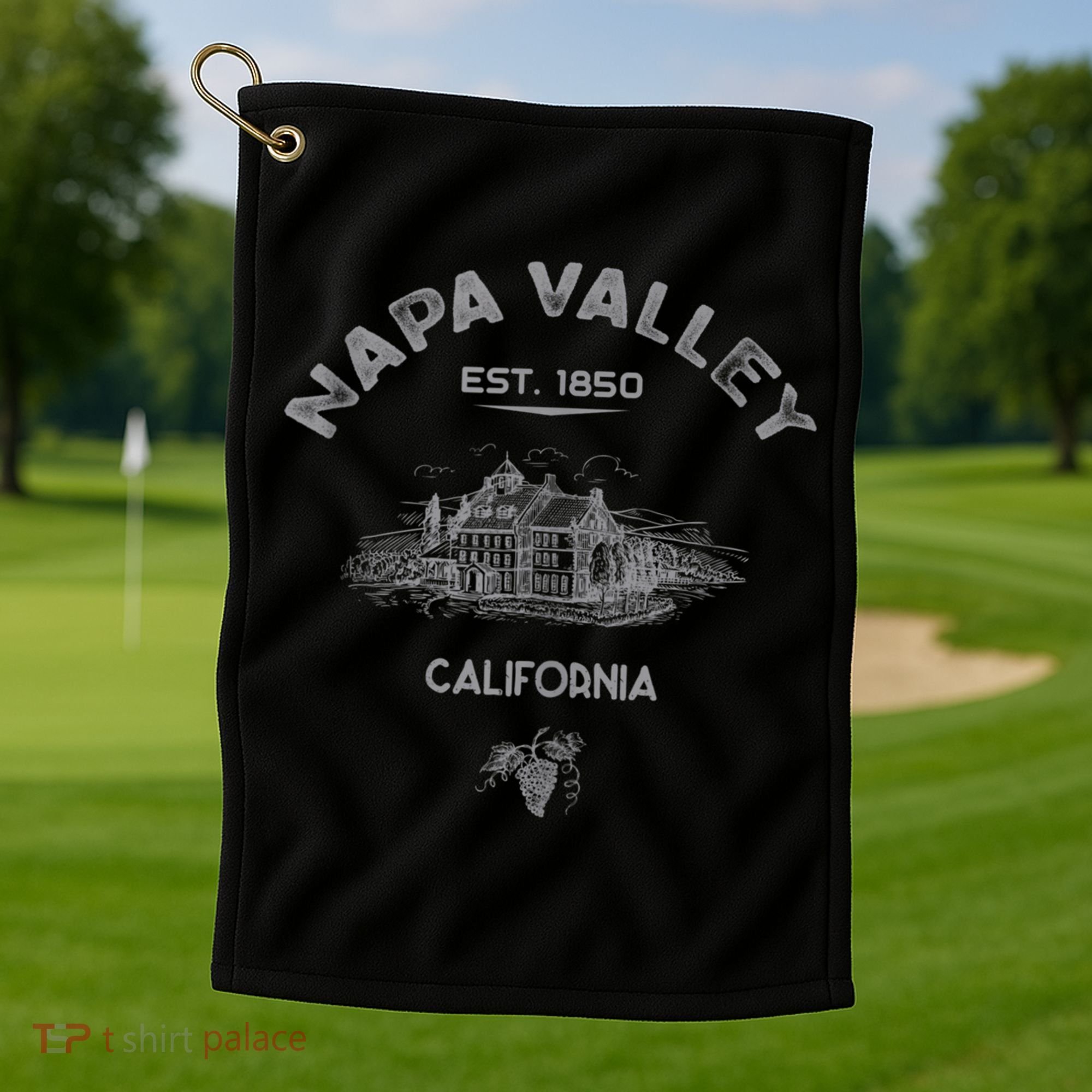 Napa Valley California Winery Souvenir Golf Towel