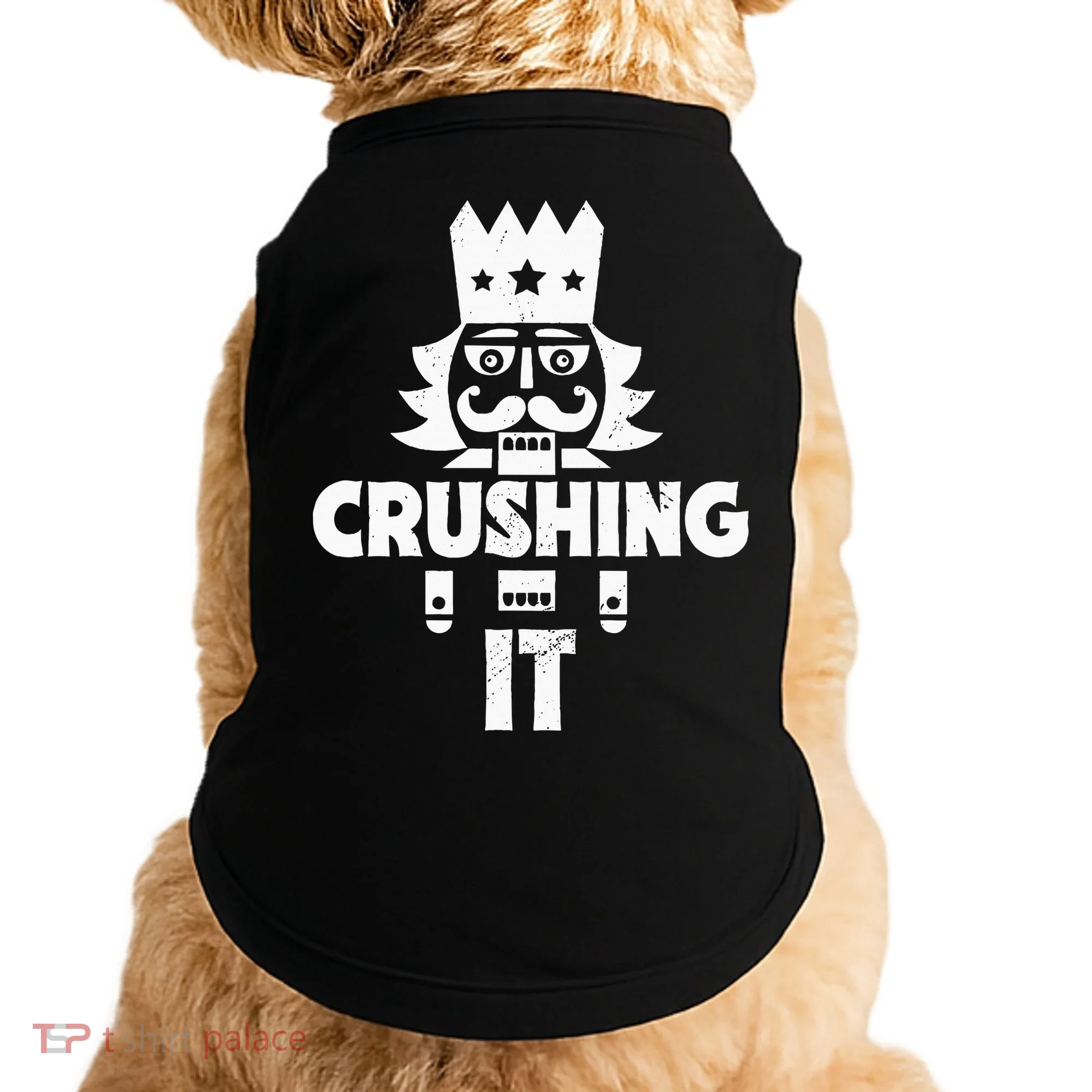 Nutcracker Vintage Christmas Nutcracker Crushing It Doggie Tank
