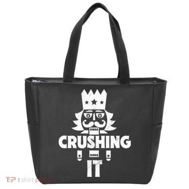 Nutcracker Vintage Christmas Nutcracker Crushing It Tote Bag