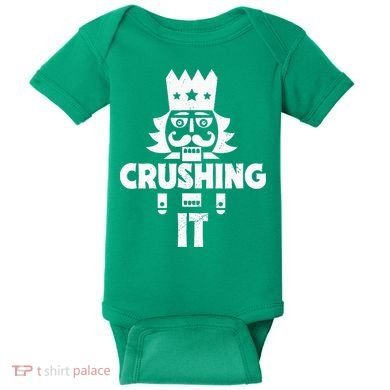 Nutcracker Vintage Christmas Nutcracker Crushing It Baby Bodysuit