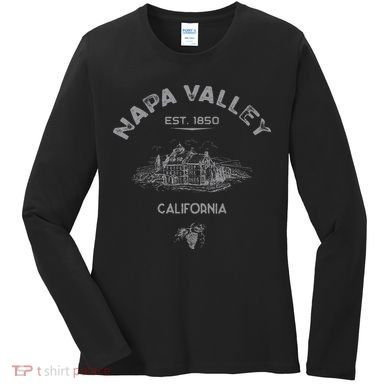 Napa Valley California Winery Souvenir Women's Long Sleeve Shirt
