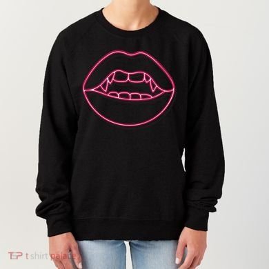 Neon Vampire Mouth Women's Sweatshirt