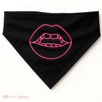 Neon Vampire Mouth USA-Made Doggie Bandana thumb 0