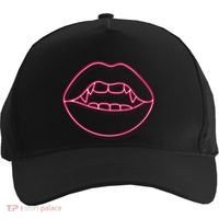 Neon Vampire Mouth Five-Panel Snapback Cap thumb 0