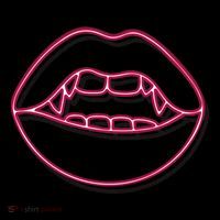 Neon Vampire Mouth Apron thumb 3