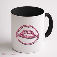 Neon Vampire Mouth Coffee Mug thumb 1