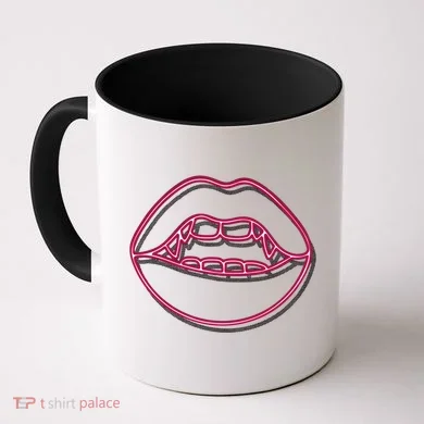 Neon Vampire Mouth Coffee Mug