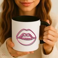 Neon Vampire Mouth Coffee Mug thumb 3