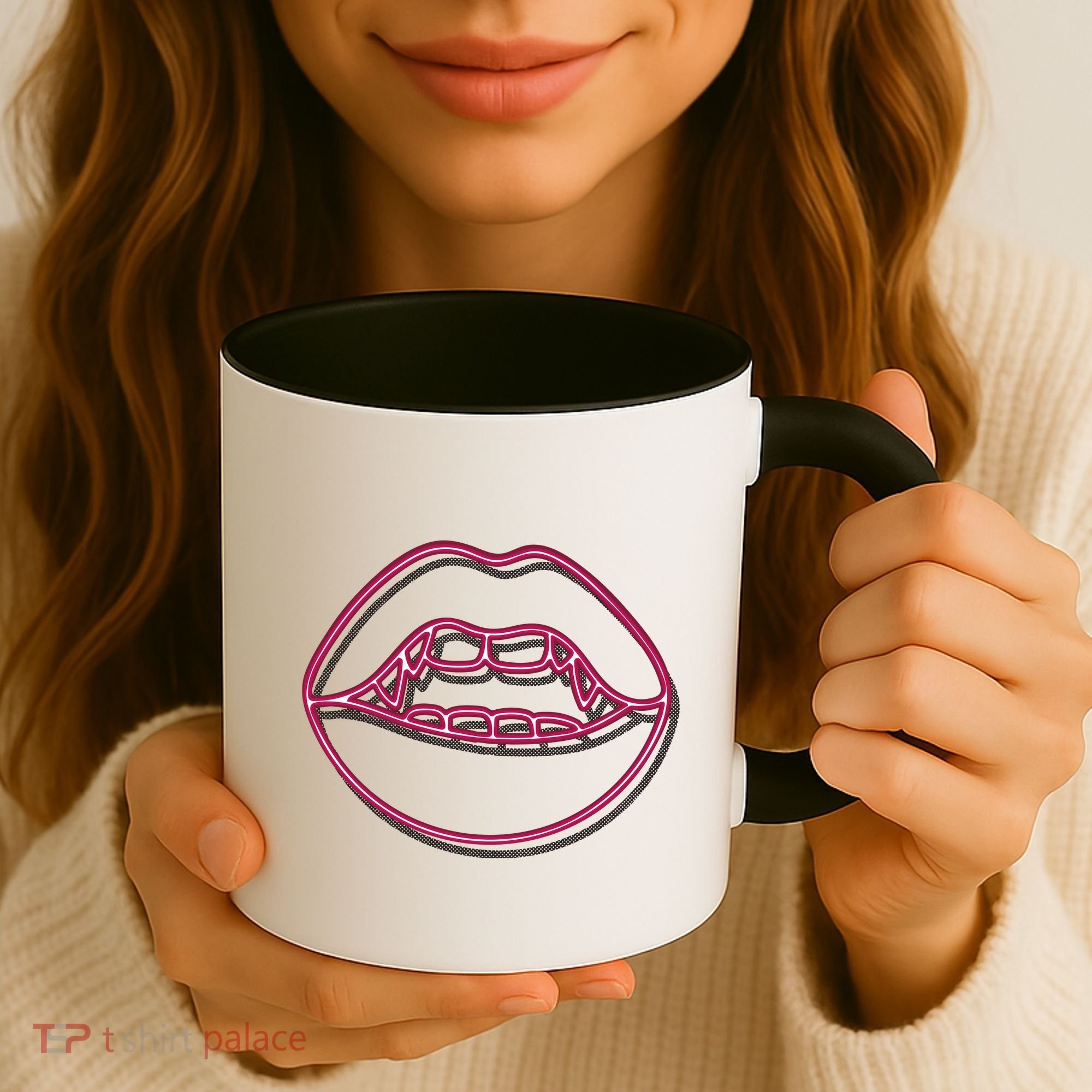 Neon Vampire Mouth Coffee Mug