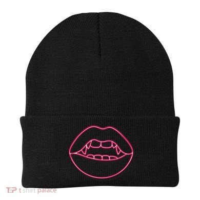 Neon Vampire Mouth Beanie