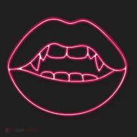 Neon Vampire Mouth Beanie thumb 2