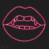 Neon Vampire Mouth Tumbler thumb 3