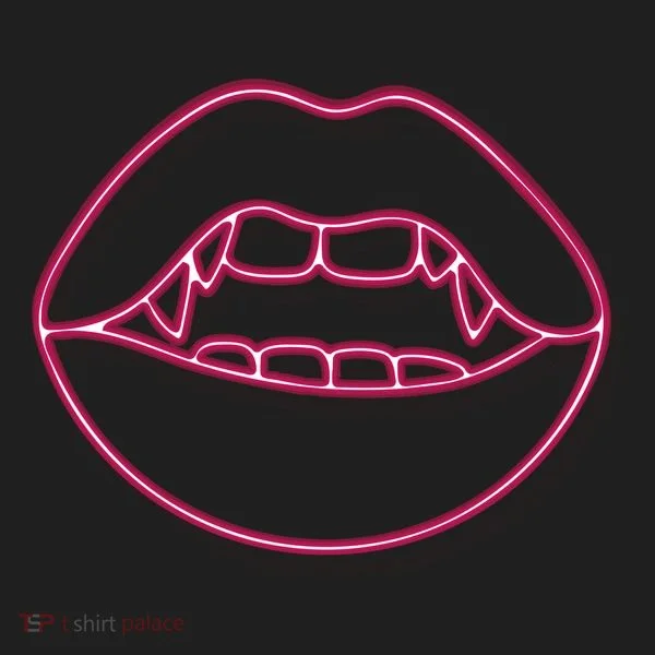 Neon Vampire Mouth Tumbler