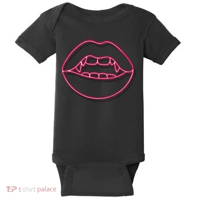 Neon Vampire Mouth Baby Bodysuit