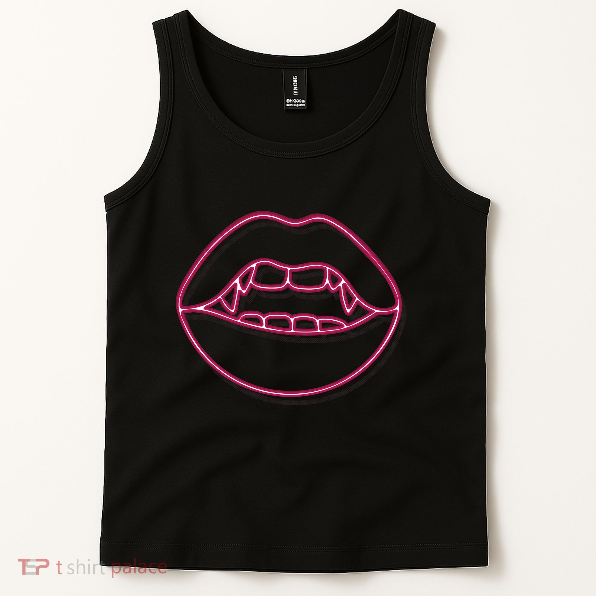 Neon Vampire Mouth Tank Top