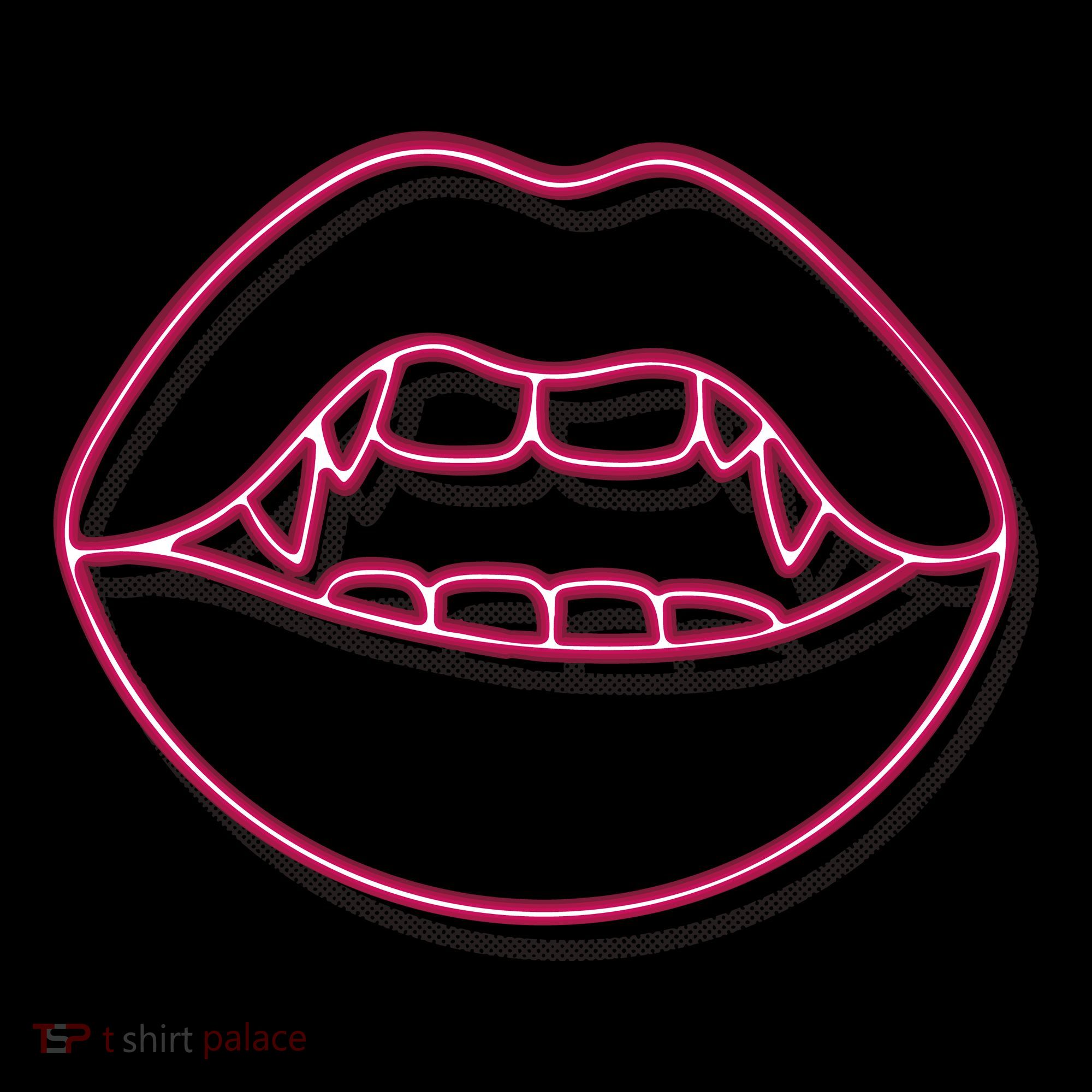 Neon Vampire Mouth Kids Hoodie