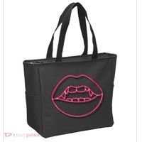 Neon Vampire Mouth Tote Bag thumb 2