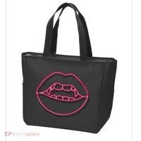 Neon Vampire Mouth Tote Bag thumb 3