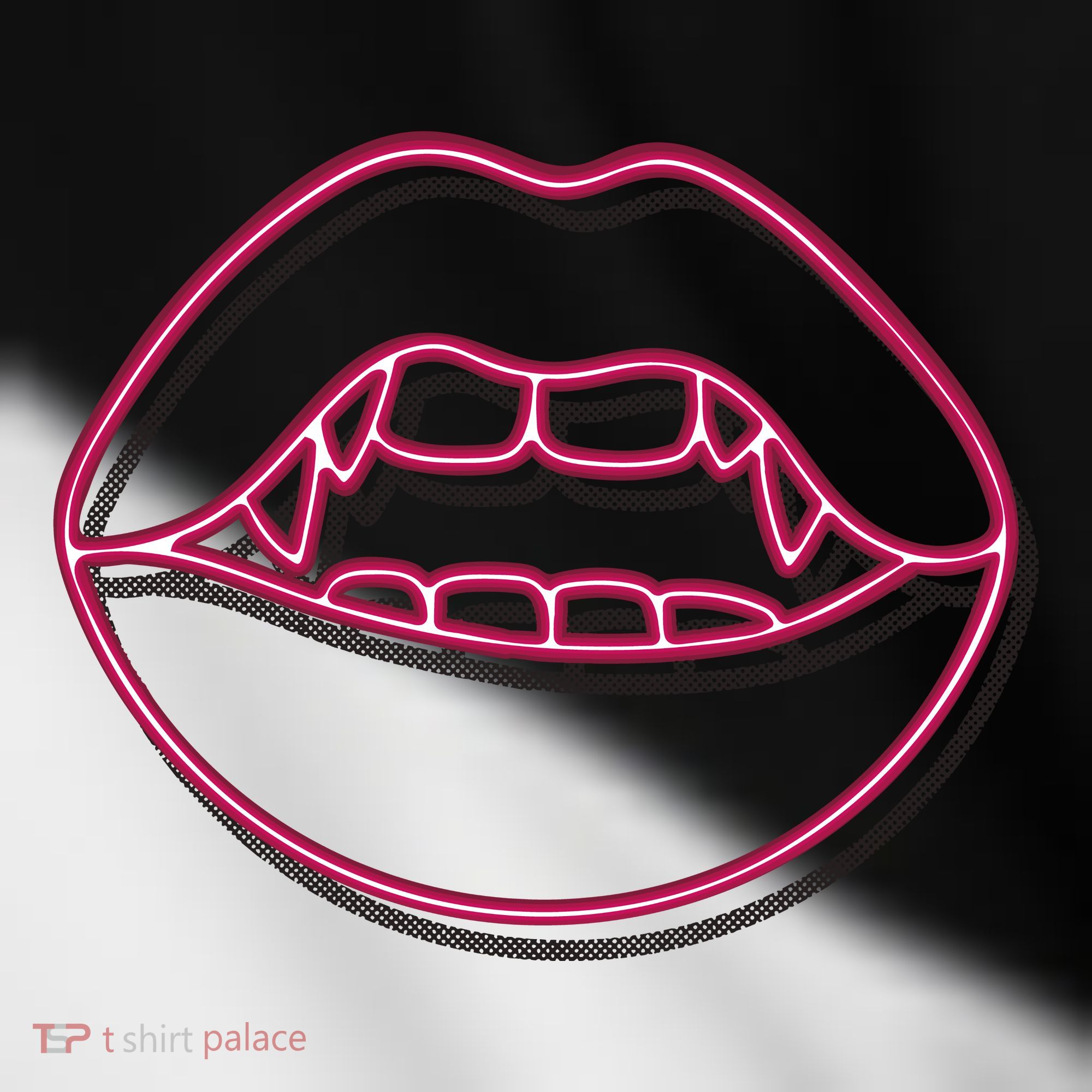 Neon Vampire Mouth Toddler Fine Jersey T-Shirt